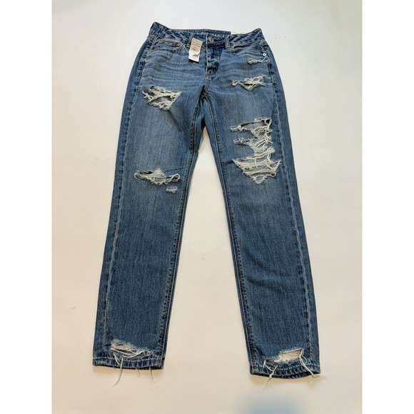 American Eagle Outfitters Denim - NEW AMERICAN EAGLE Women's 0 Tomgirl Stretch Distressed Jeans NWT